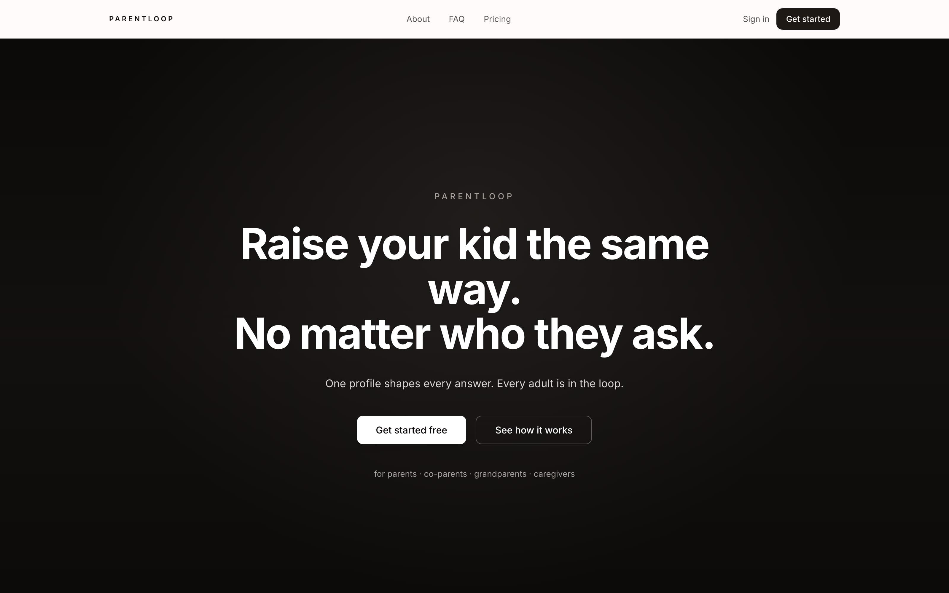 ParentLoop, an AI-powered web app built end-to-end by Belair Creative