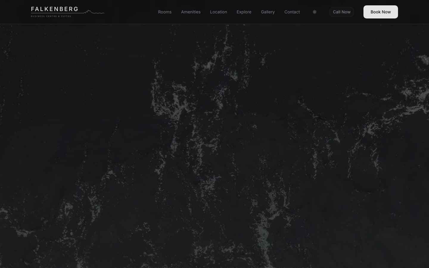Falkenberg Suites website, brand and visual design by Belair Creative