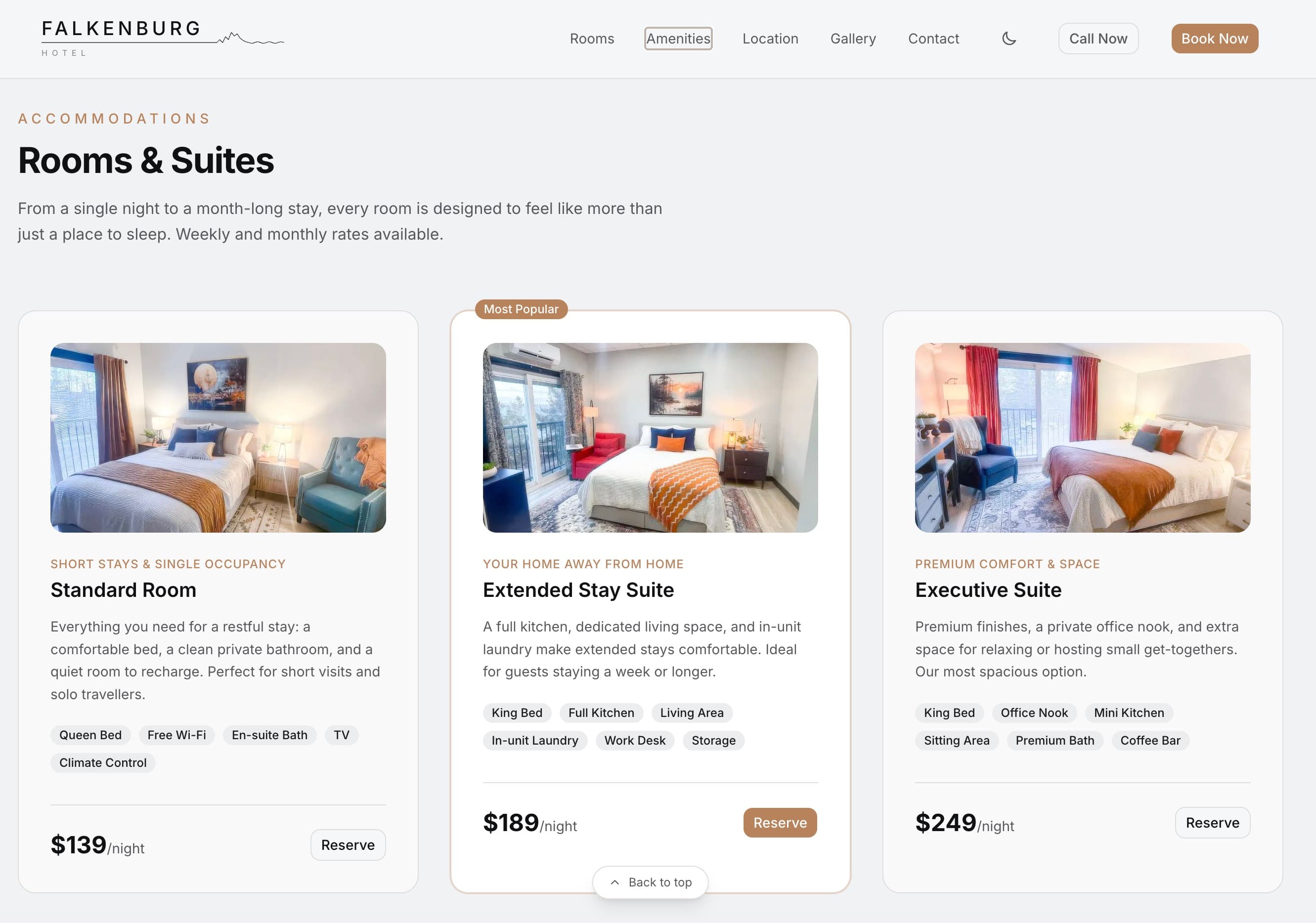 Falkenberg Suites, rooms and suites